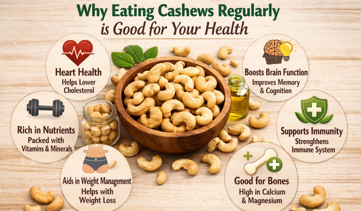 Why Eating cashews Regularly is Good for your Health